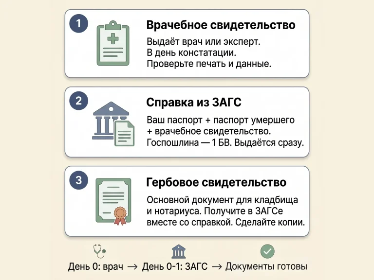 Документы для похорон